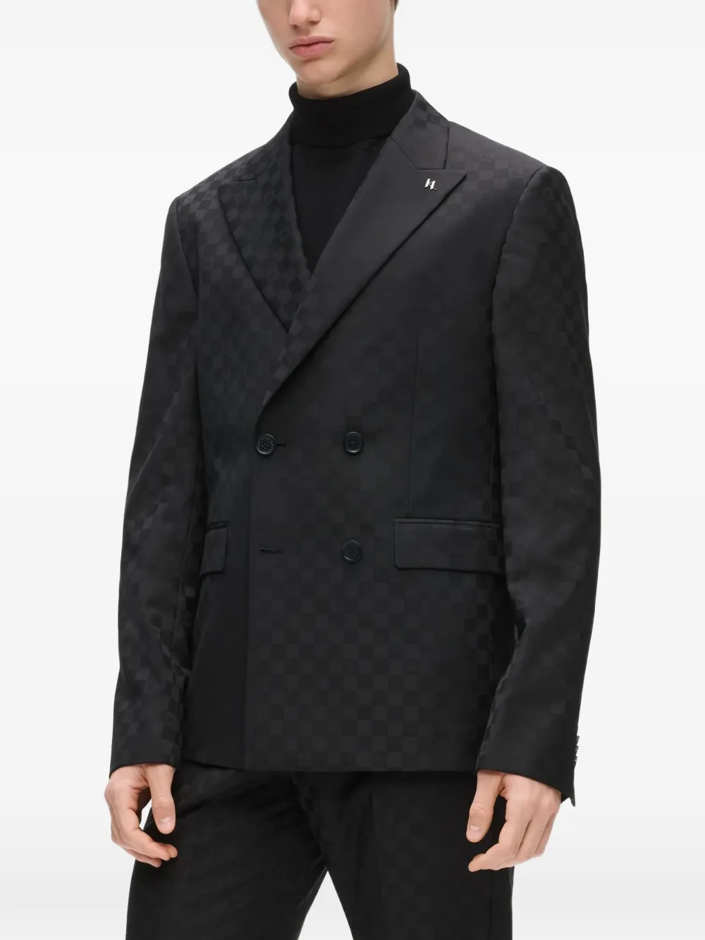 Karl Lagerfeld Geruite blazer Zwart