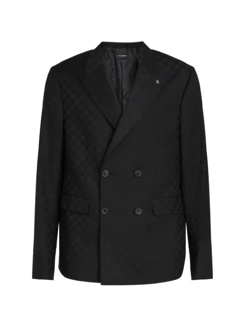 Karl Lagerfeld checked double-breasted blazer