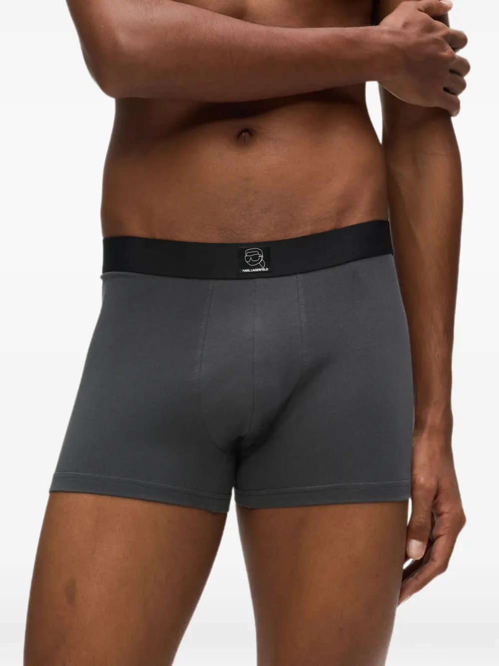 Karl Lagerfeld Drie Ikon boxershorts met patch Grijs