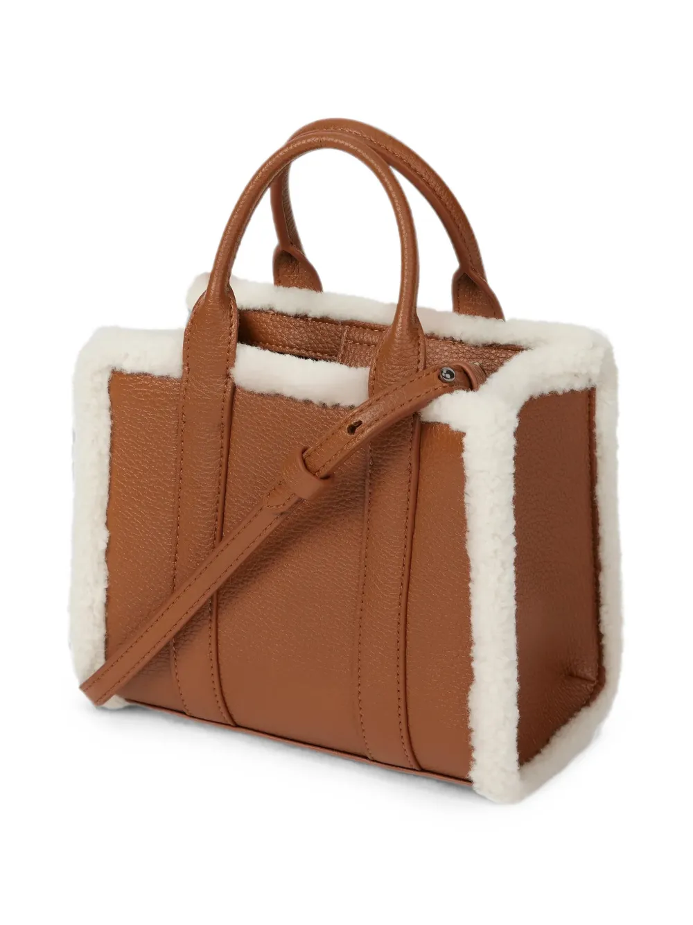 Karl Lagerfeld Rue St-Guillaume vierkante mini-shopper met lammy Bruin