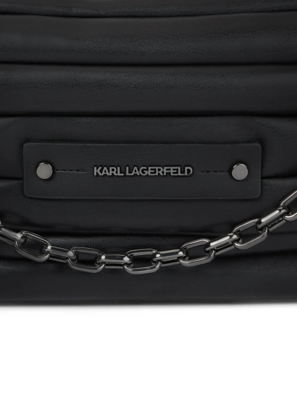 Karl Lagerfeld K Essential Plie crossbodytas met omslag Zwart