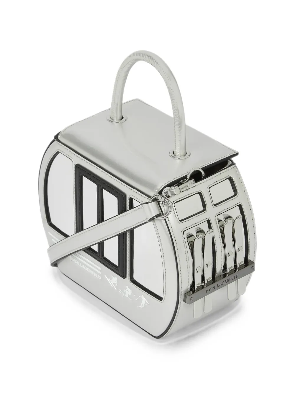 Karl Lagerfeld Ikon tas met handvat Zilver