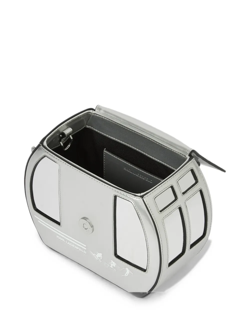 Karl Lagerfeld Ikon tas met handvat Zilver