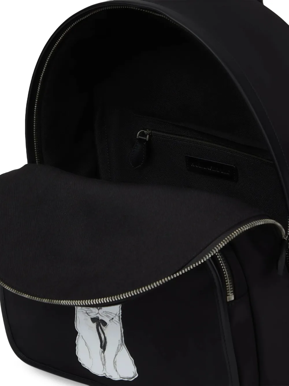 Karl Lagerfeld Grote Ikon Choupette rugzak Zwart