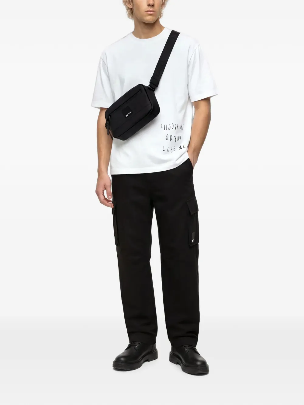 Karl Lagerfeld Jeans Gecoate crossbodytas van imitatieleer Zwart