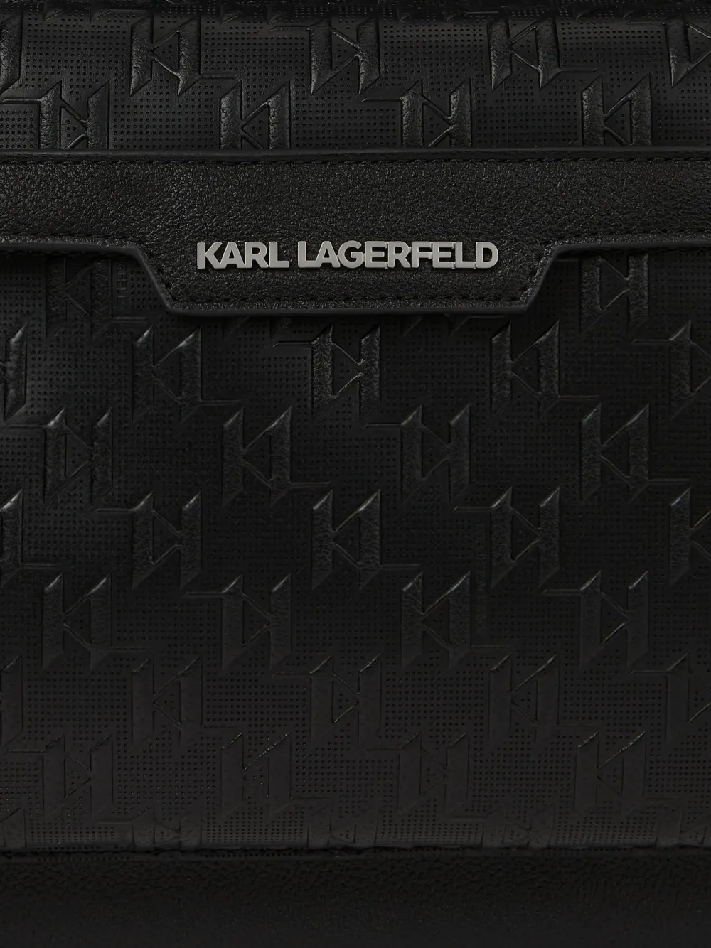 Karl Lagerfeld Rugzak met monogram en geperforeerde details Zwart