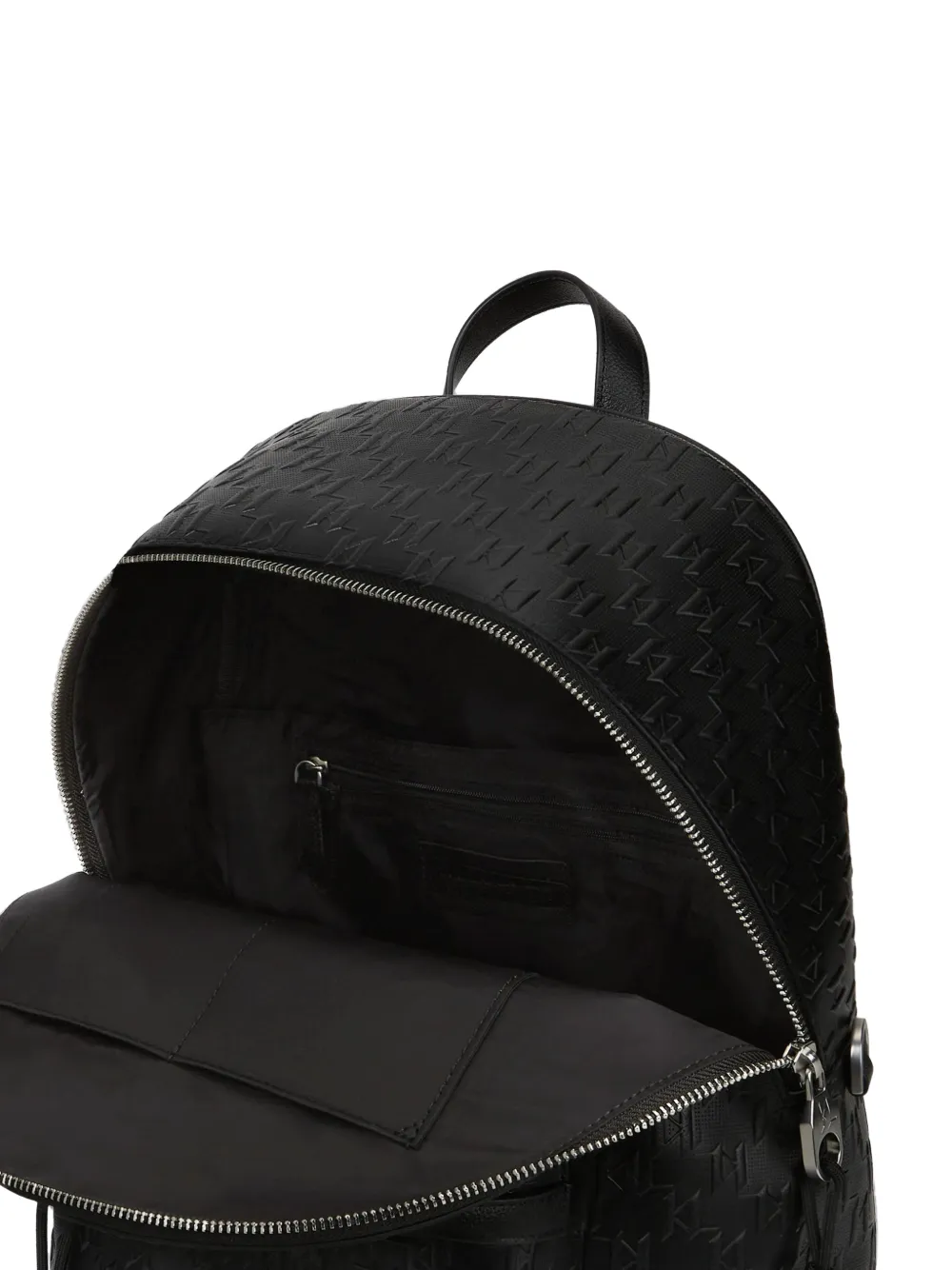 Karl Lagerfeld Rugzak met monogram en geperforeerde details Zwart