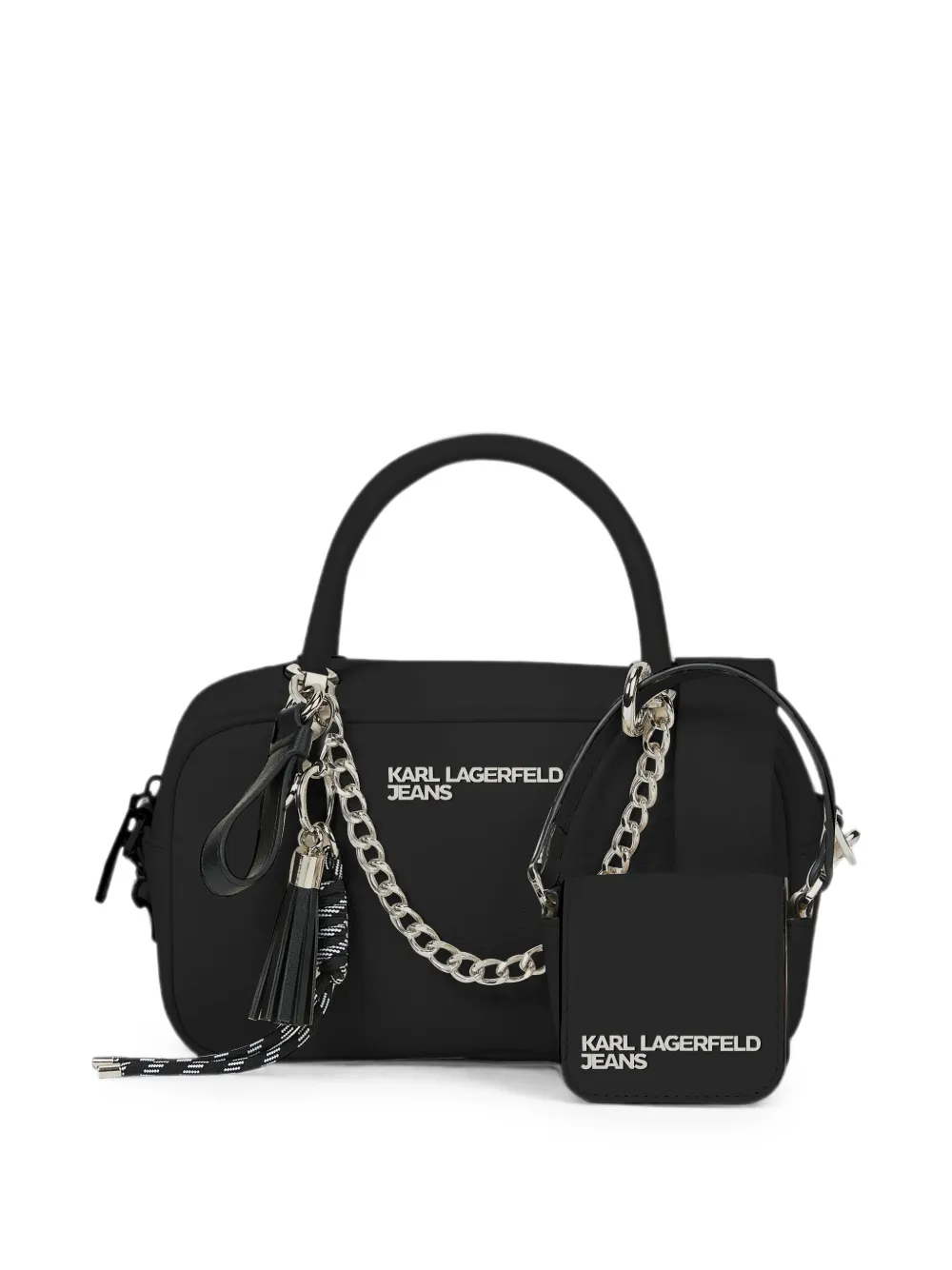 Karl Lagerfeld Jeans Shopper met logoplakkaat Zwart