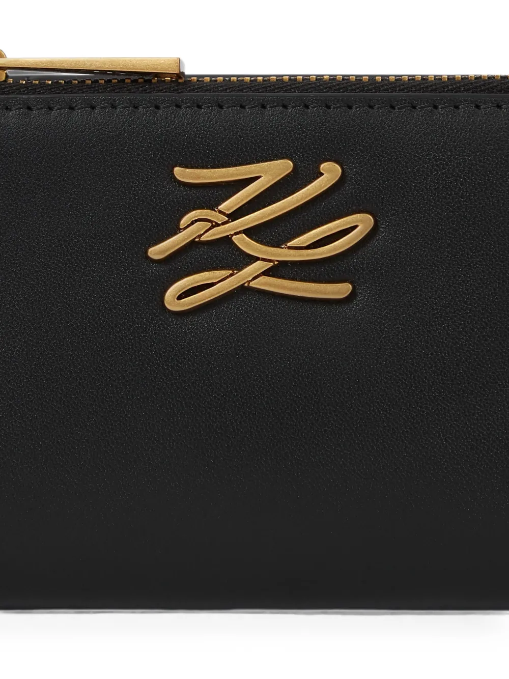 Karl Lagerfeld Medium K Autograph smalle portemonnee Zwart
