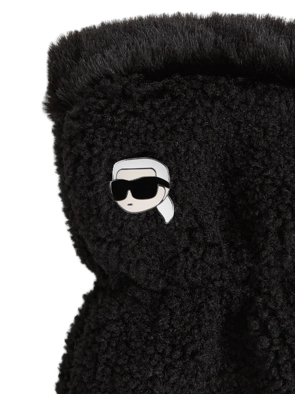 Karl Lagerfeld Ikon lammy handschoenen Zwart