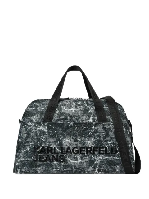 Karl Lagerfeld Jeans bolsa de gimnasio con logo estampado en toda la pieza