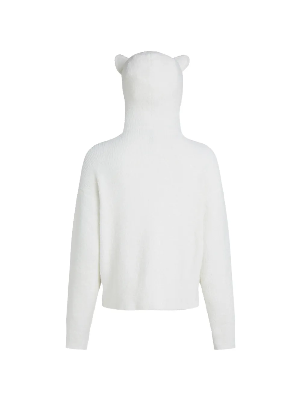 Karl Lagerfeld Ikon Choupette donzige hoodie met rits Wit