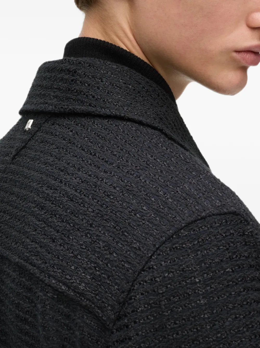 Karl Lagerfeld Bouclé jas Zwart