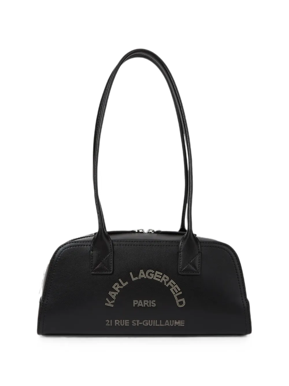 Karl Lagerfeld Kleine K/Daily Schultertasche mit Reißverschluss - Schwarz