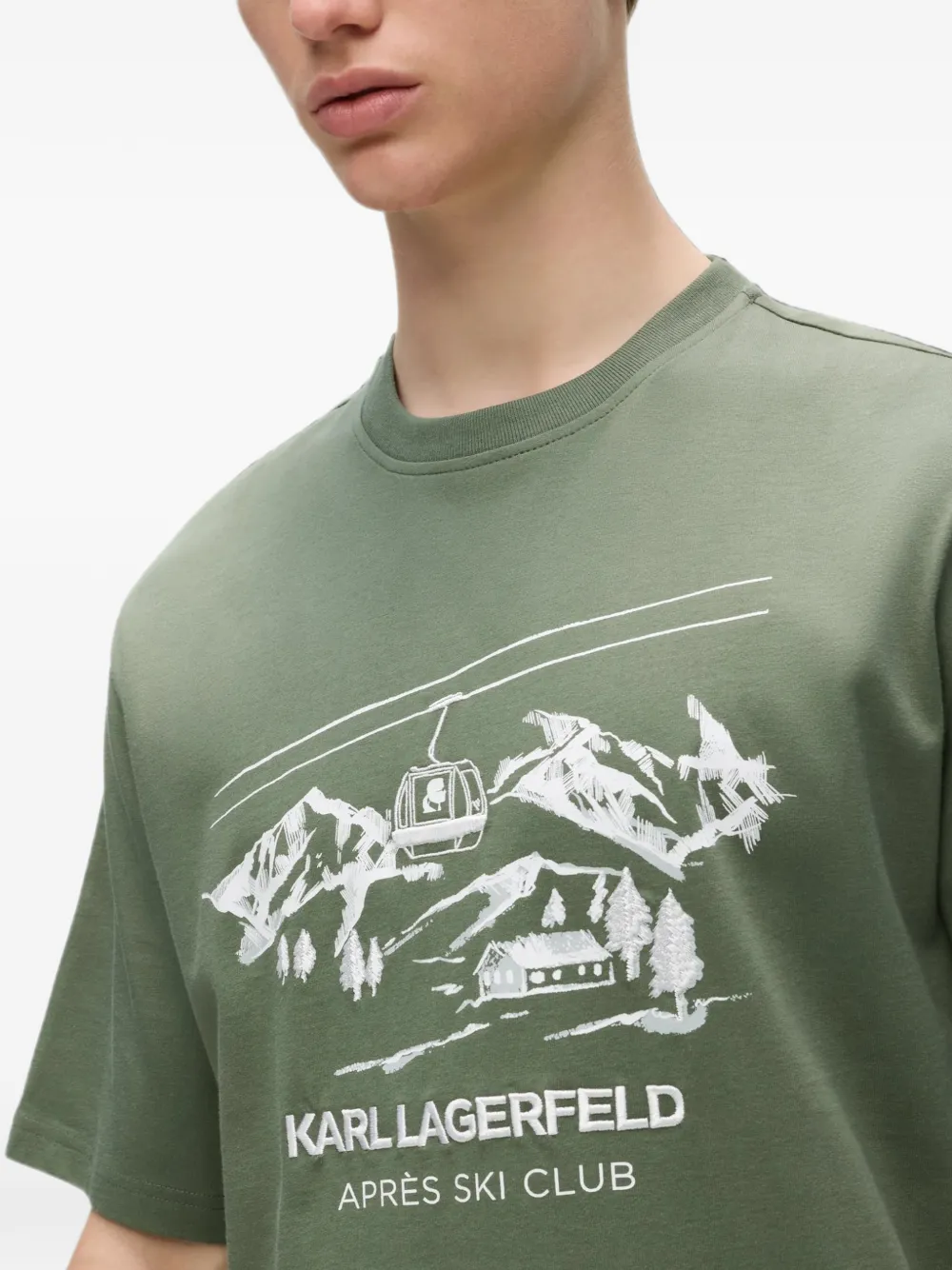 Karl Lagerfeld Après Ski Club T-shirt Groen