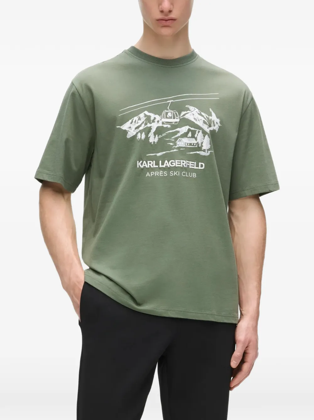 Karl Lagerfeld Après Ski Club T-shirt Groen