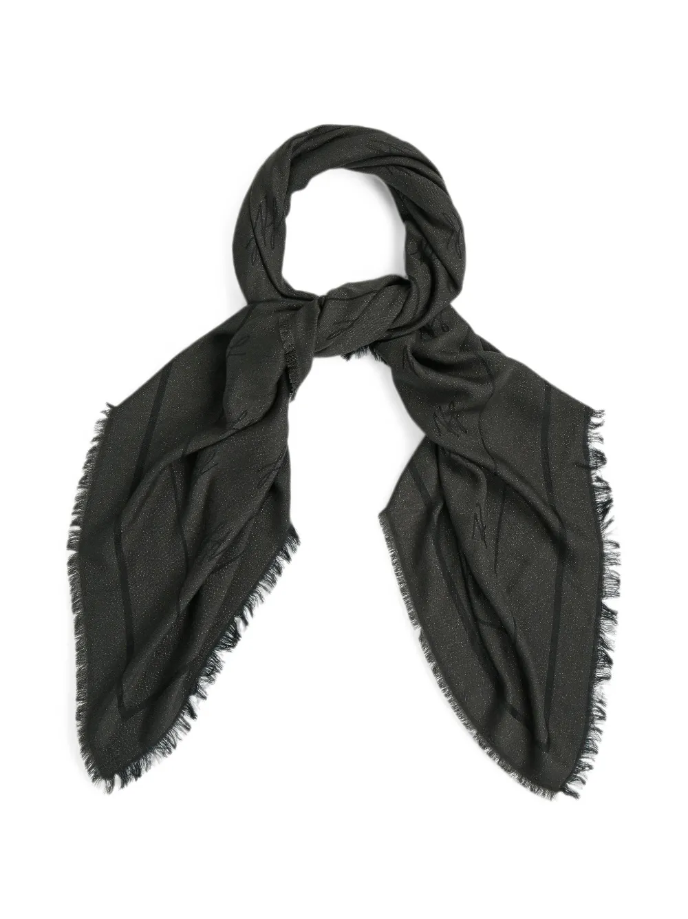 Karl Lagerfeld K Autograph sjaal met jacquard en print Zwart