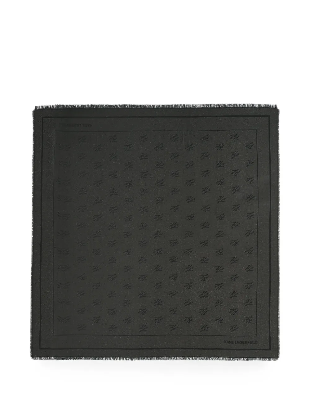 Karl Lagerfeld K/Autograph all-over-print jacquard scarf - Nero