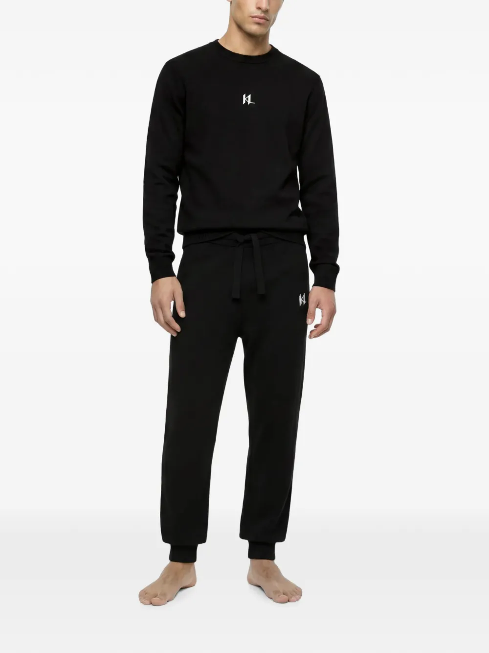 Karl Lagerfeld Trainingsbroek met trekkoord Zwart