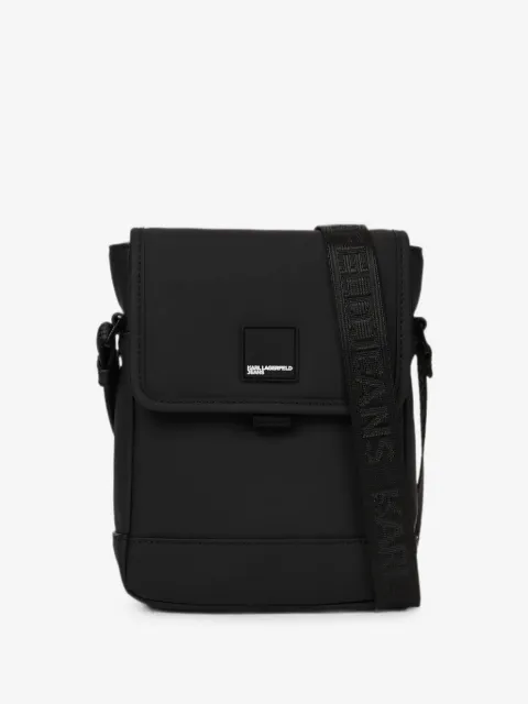 Karl Lagerfeld Jeans coated faux-leather reporter bag