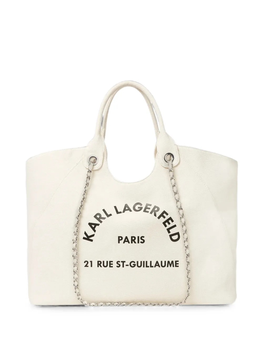 Karl Lagerfeld medium Rue St-Guillaume square tote bag - Toni neutri