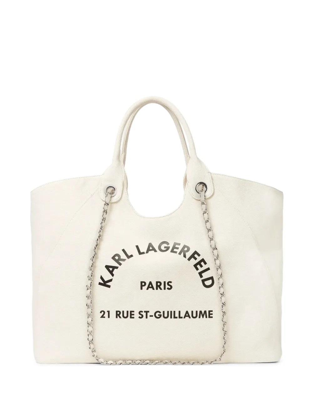 Karl Lagerfeld medium Rue St-Guillaume square tote bag - Nude