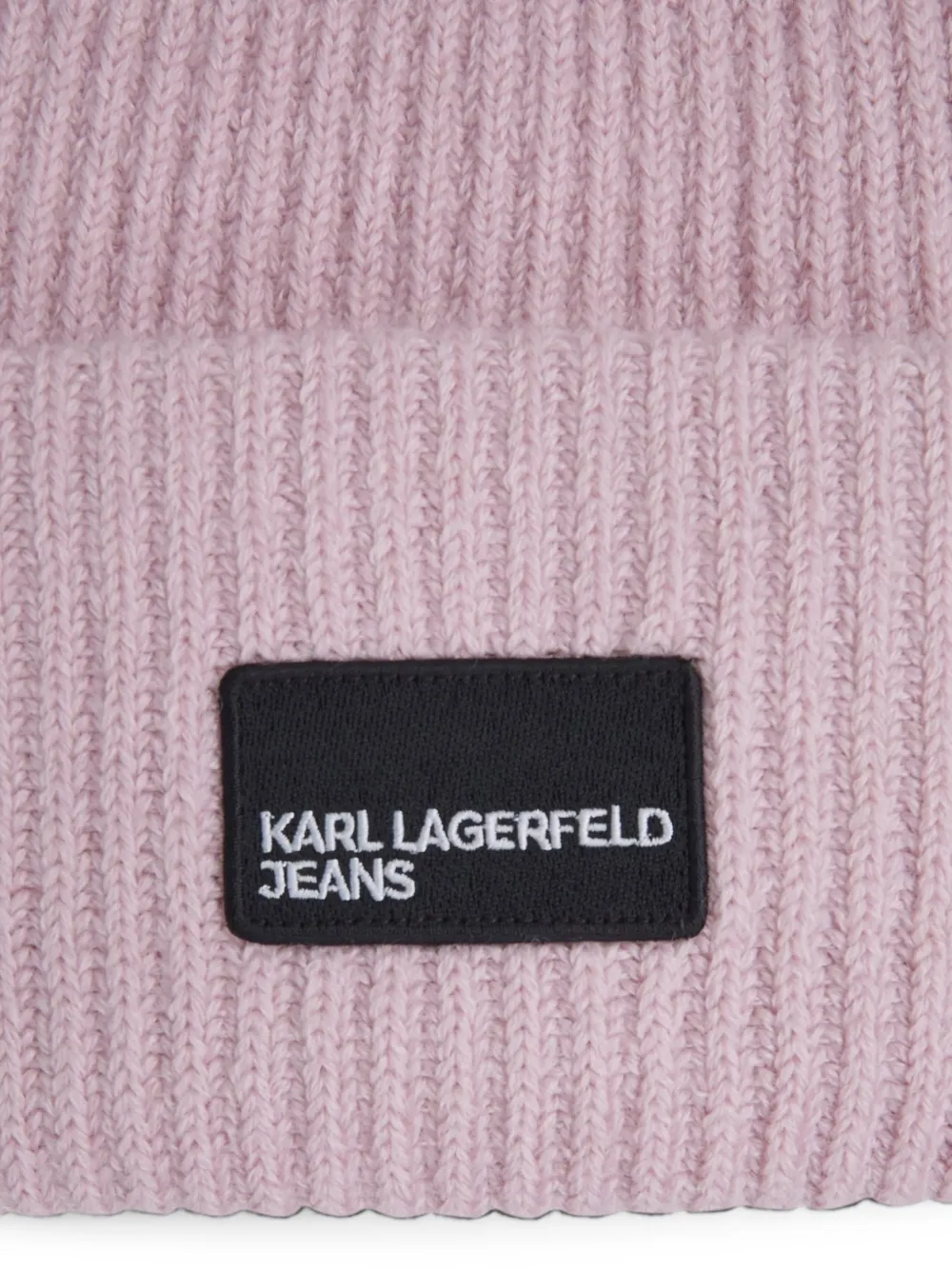 Karl Lagerfeld Jeans Muts met logo-patch Roze