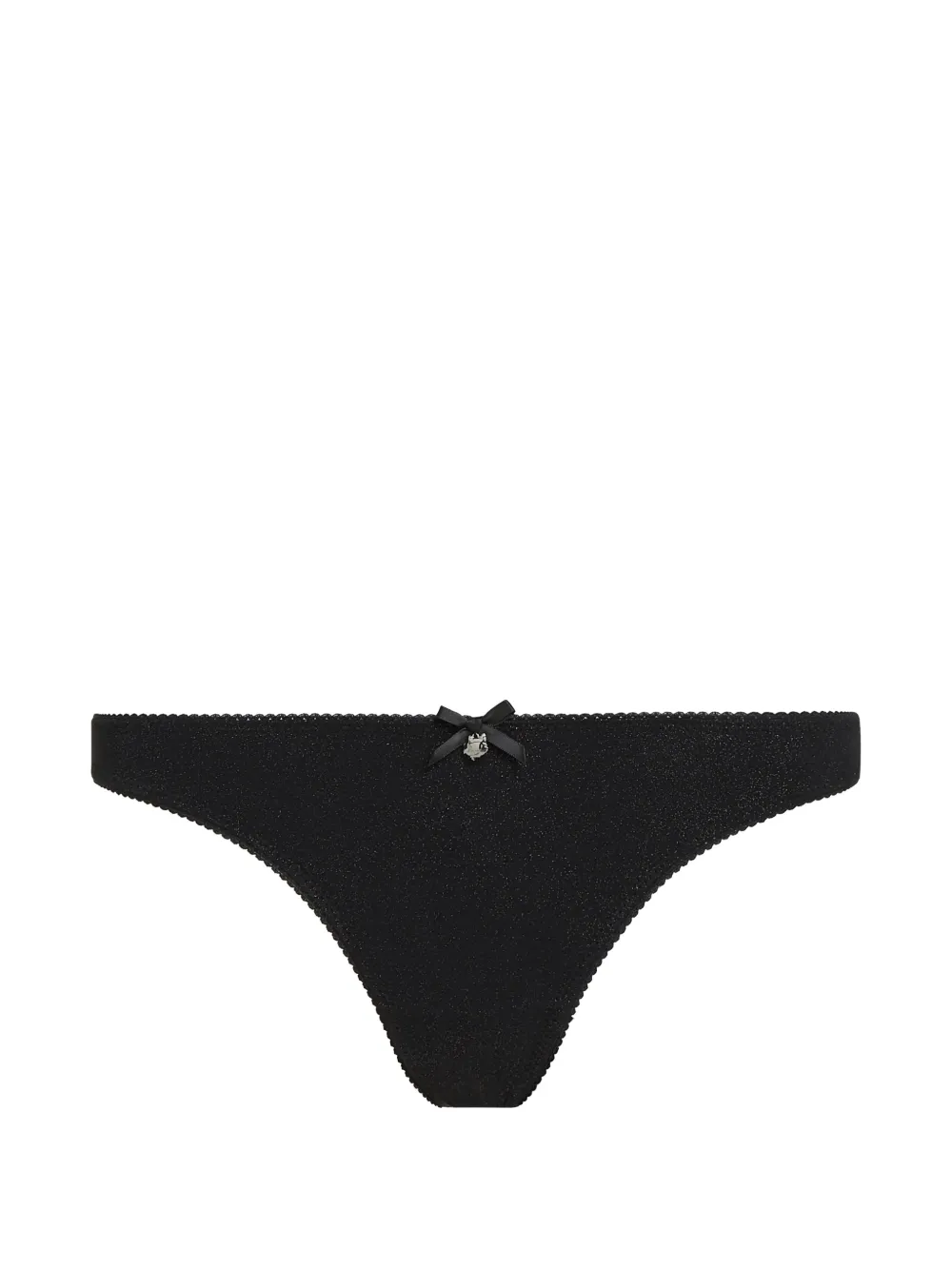 Karl Lagerfeld Ikon Tanga mit Glitter - Schwarz