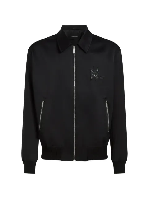 Karl Lagerfeld monogram satin bomber jacket