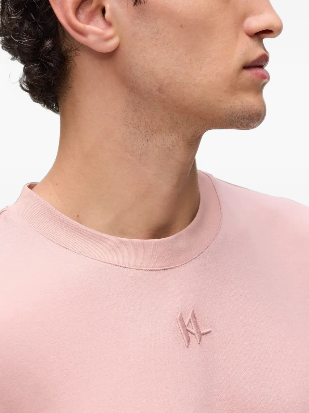 Karl Lagerfeld Monogram modal blend T-shirt Roze
