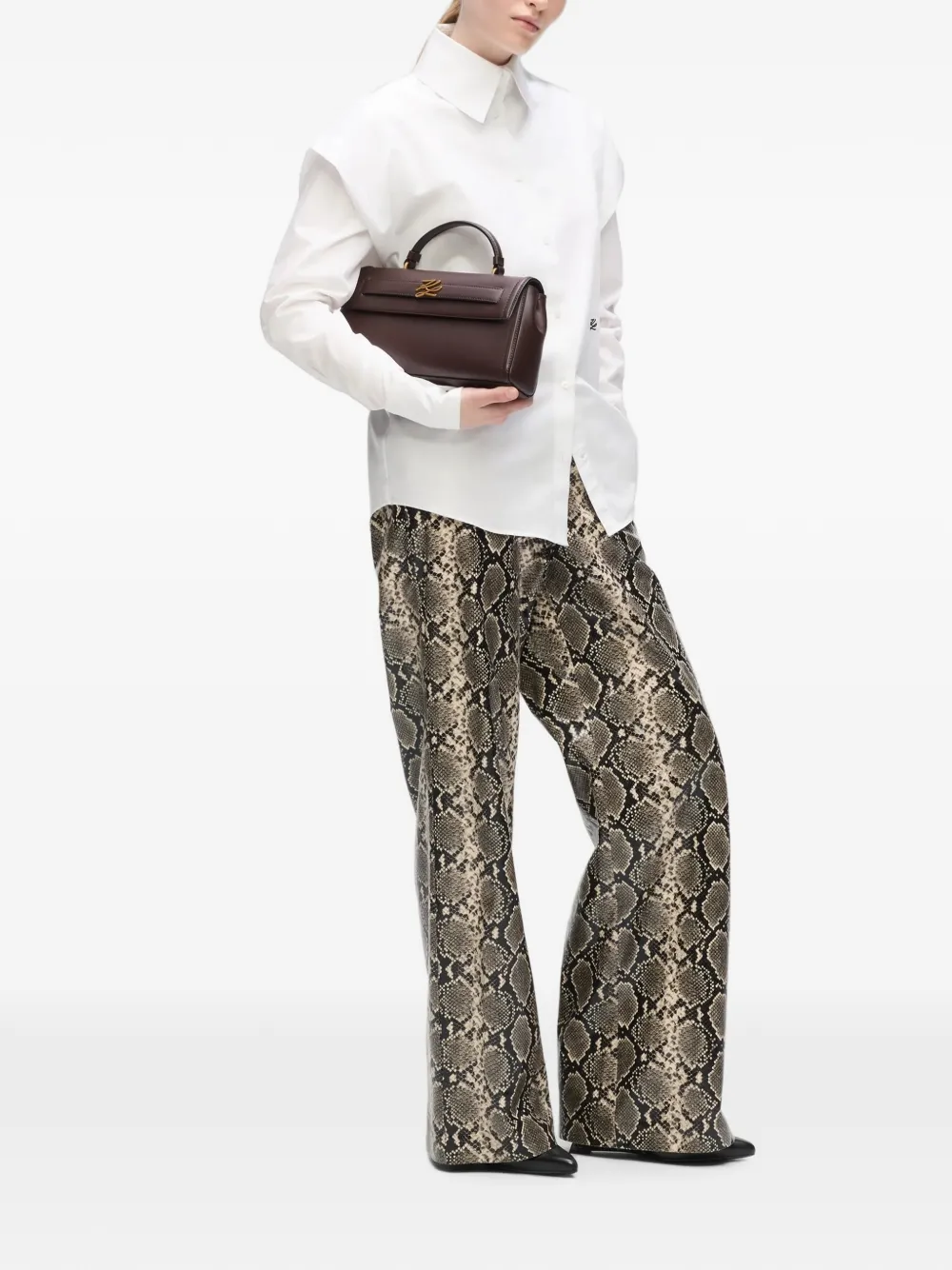 Karl Lagerfeld Kleine K Autograph tas met handvat Bruin