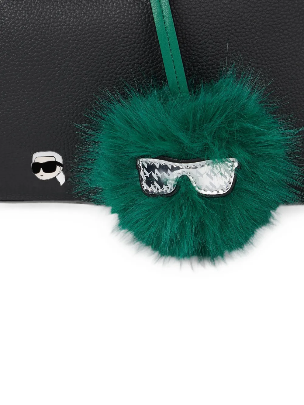 Karl Lagerfeld Ikon Pebble langwerpige schoudertas Zwart