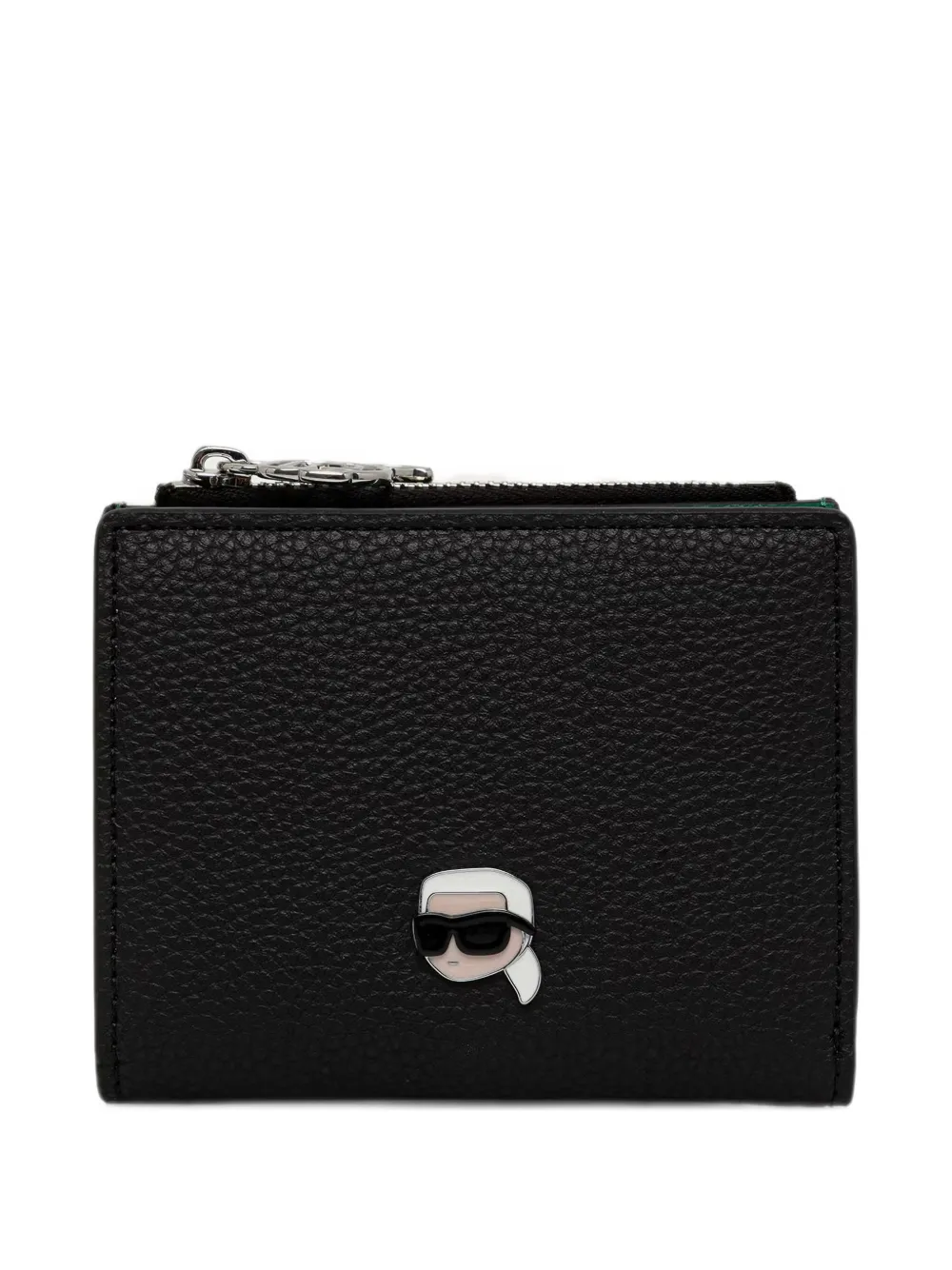 Karl Lagerfeld small Ikon pebble bi-fold wallet - Nero