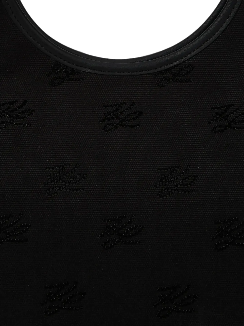 Karl Lagerfeld Grote K Autograph shopper met print Zwart
