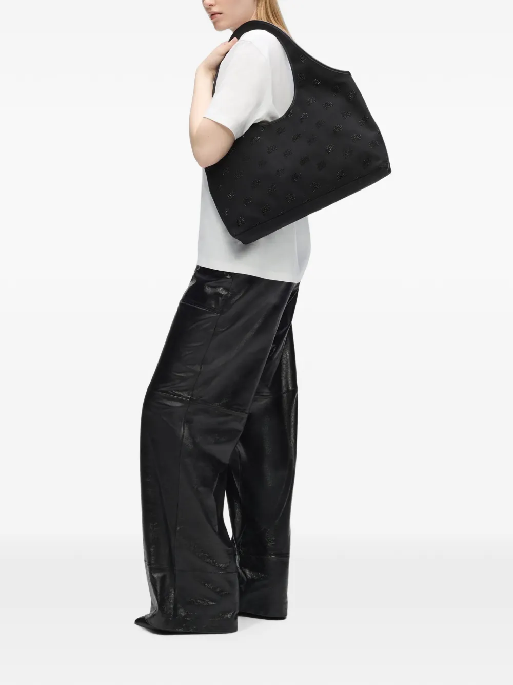 Karl Lagerfeld Grote K Autograph shopper met print Zwart