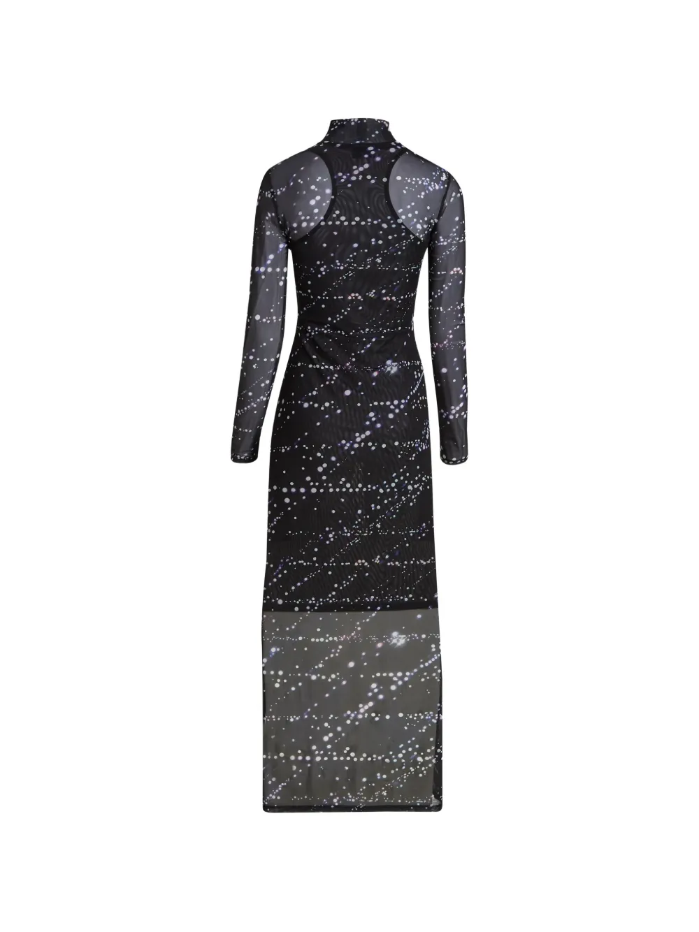 Karl Lagerfeld Jeans Mesh maxi-jurk met print Zwart