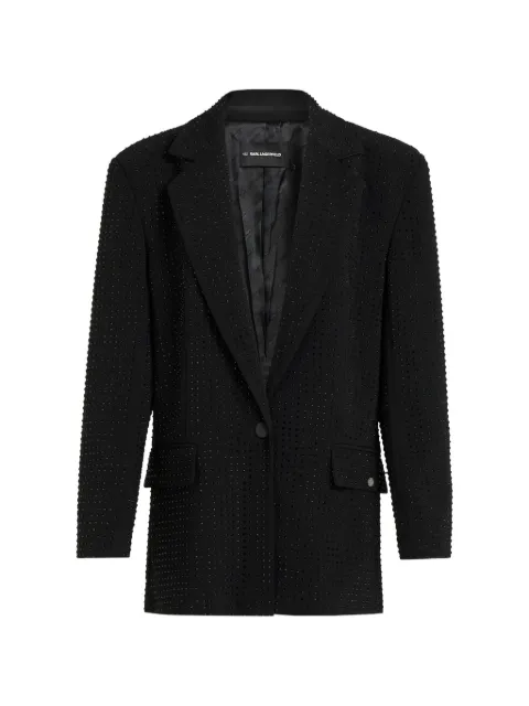 Karl Lagerfeld blazer à ornements strassés
