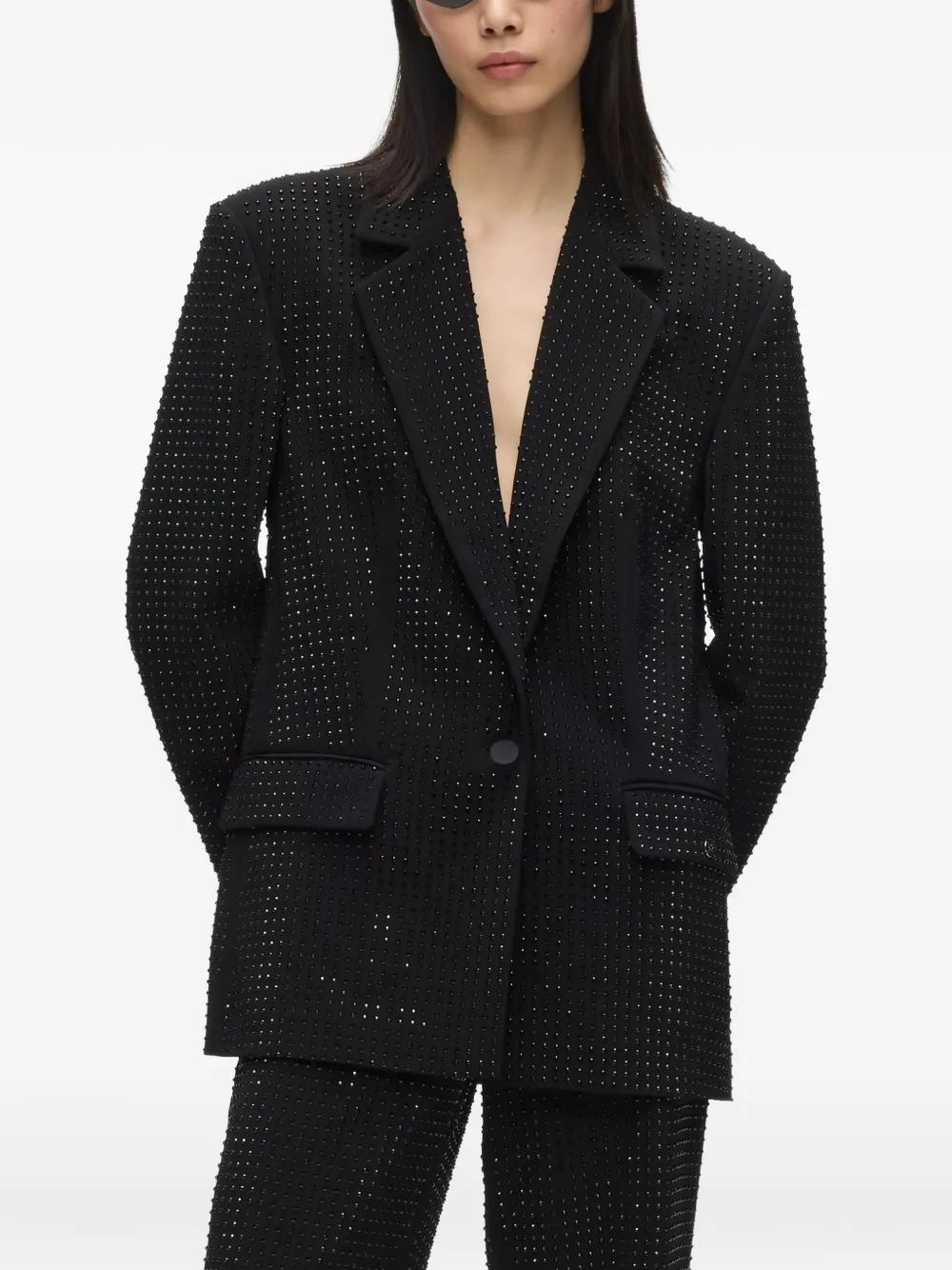 Karl Lagerfeld Colbert met stras Zwart