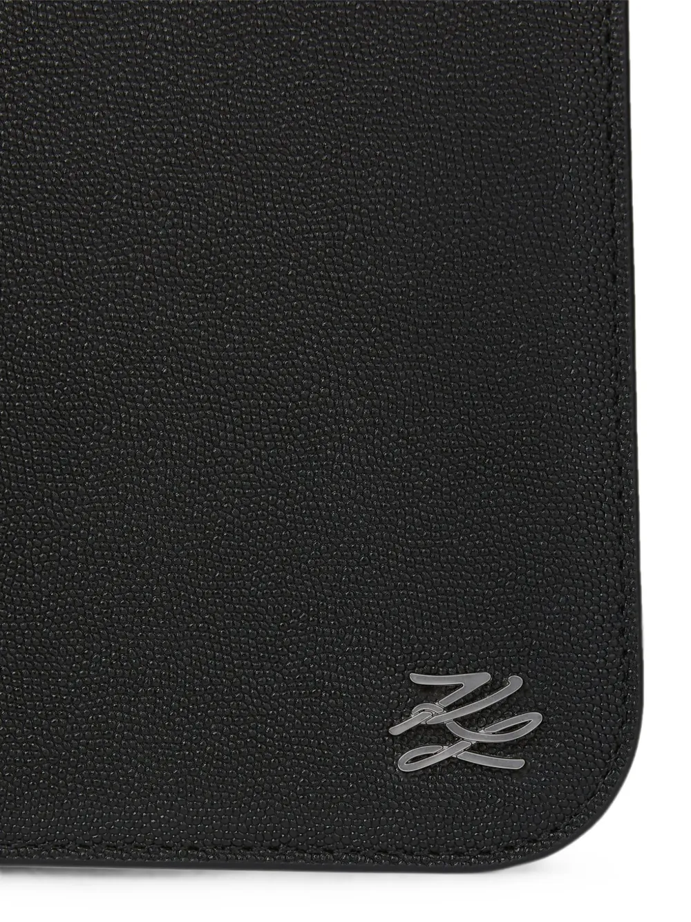 Karl Lagerfeld K Autograph leren buidel Zwart