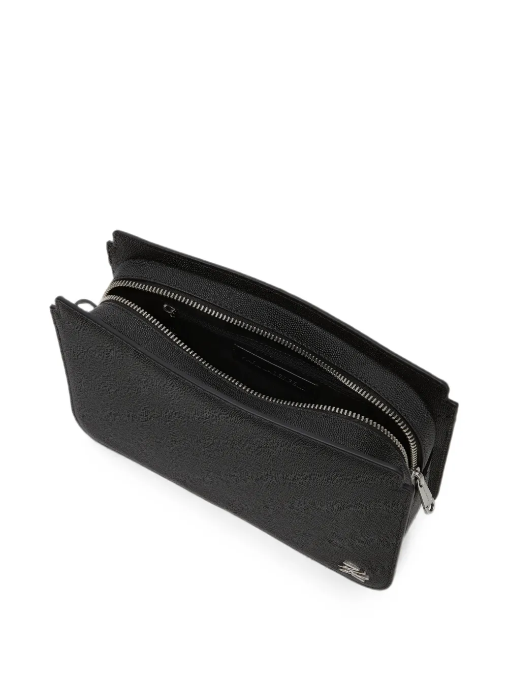 Karl Lagerfeld K Autograph leren buidel Zwart