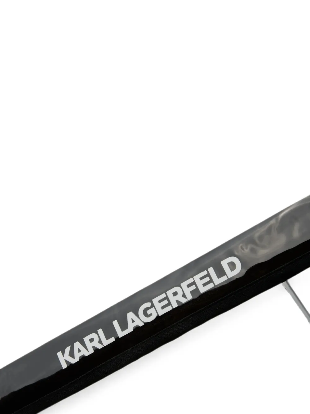 Karl Lagerfeld small logo transparent umbrella Wit