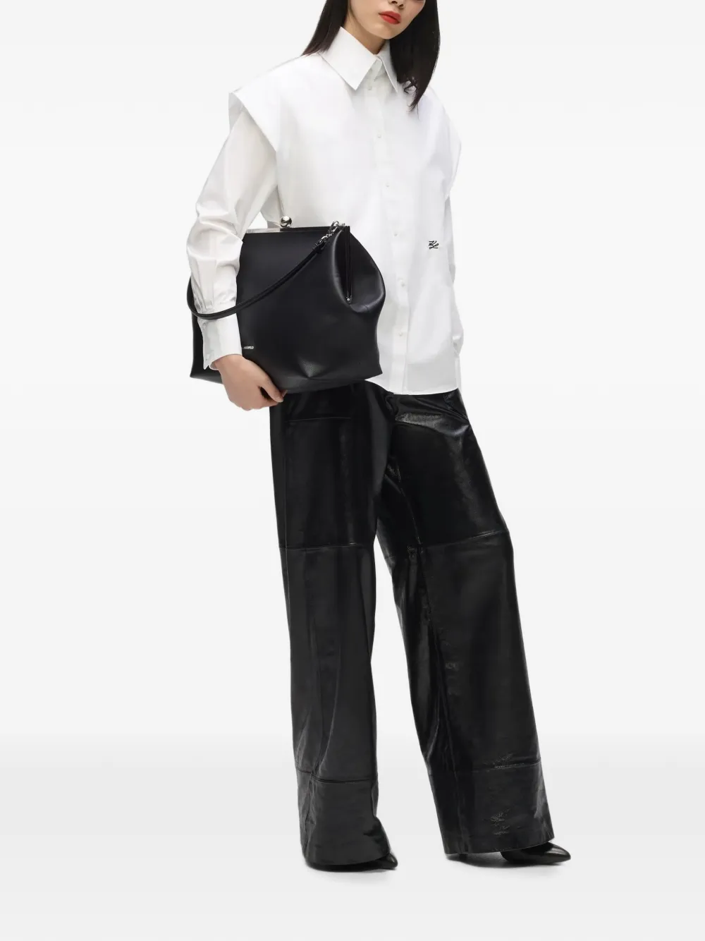 Karl Lagerfeld Extra grote K Essential clutch Zwart