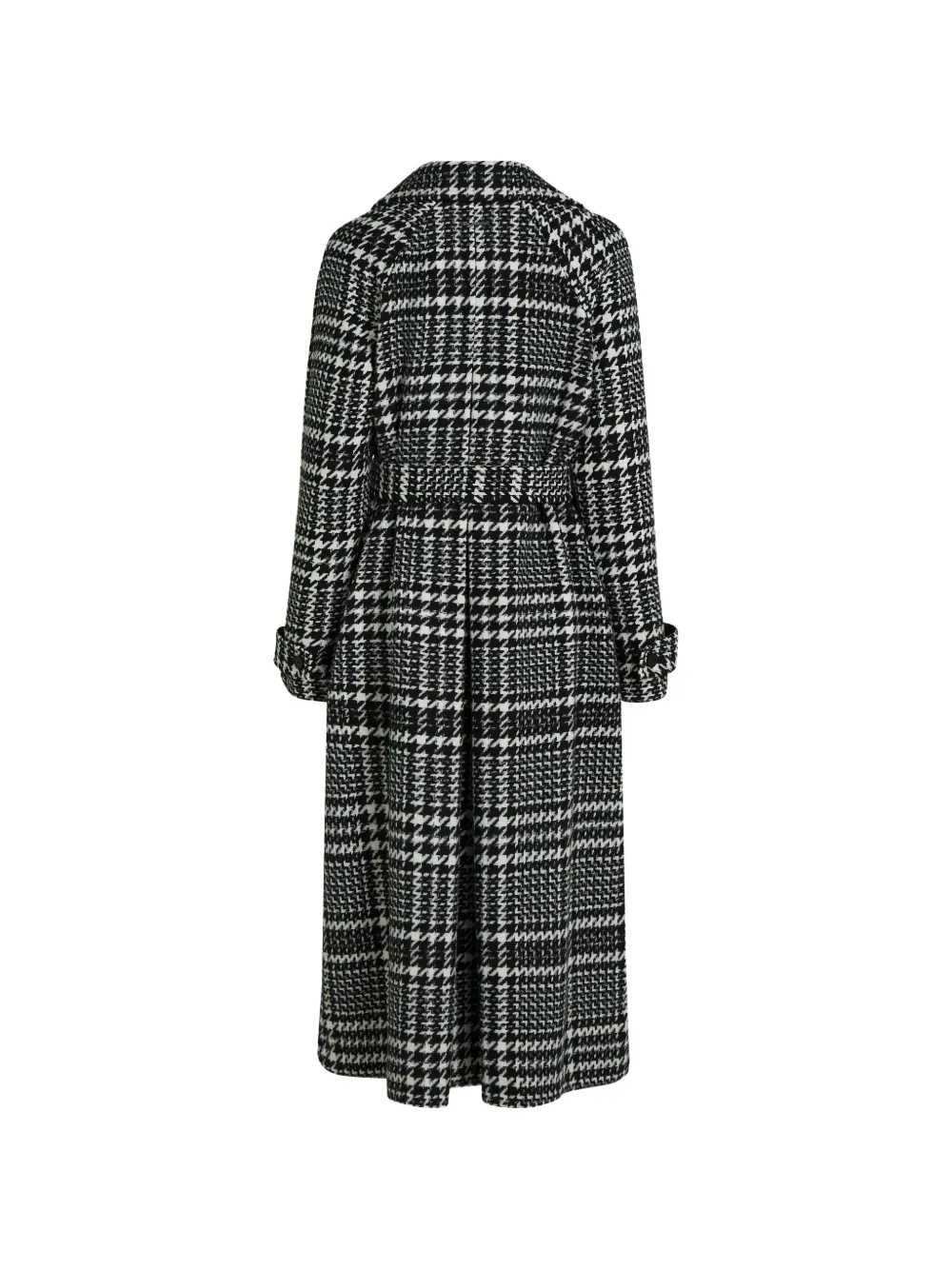 Karl Lagerfeld Jas van wolblend met pied-de-poule print Zwart