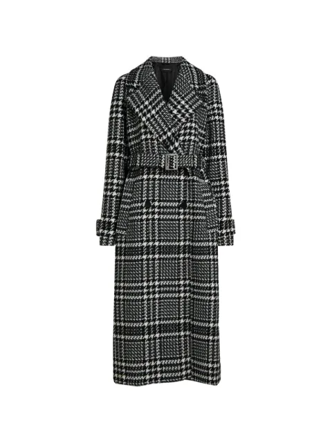 Karl Lagerfeld abrigo largo con motivo pied de poule