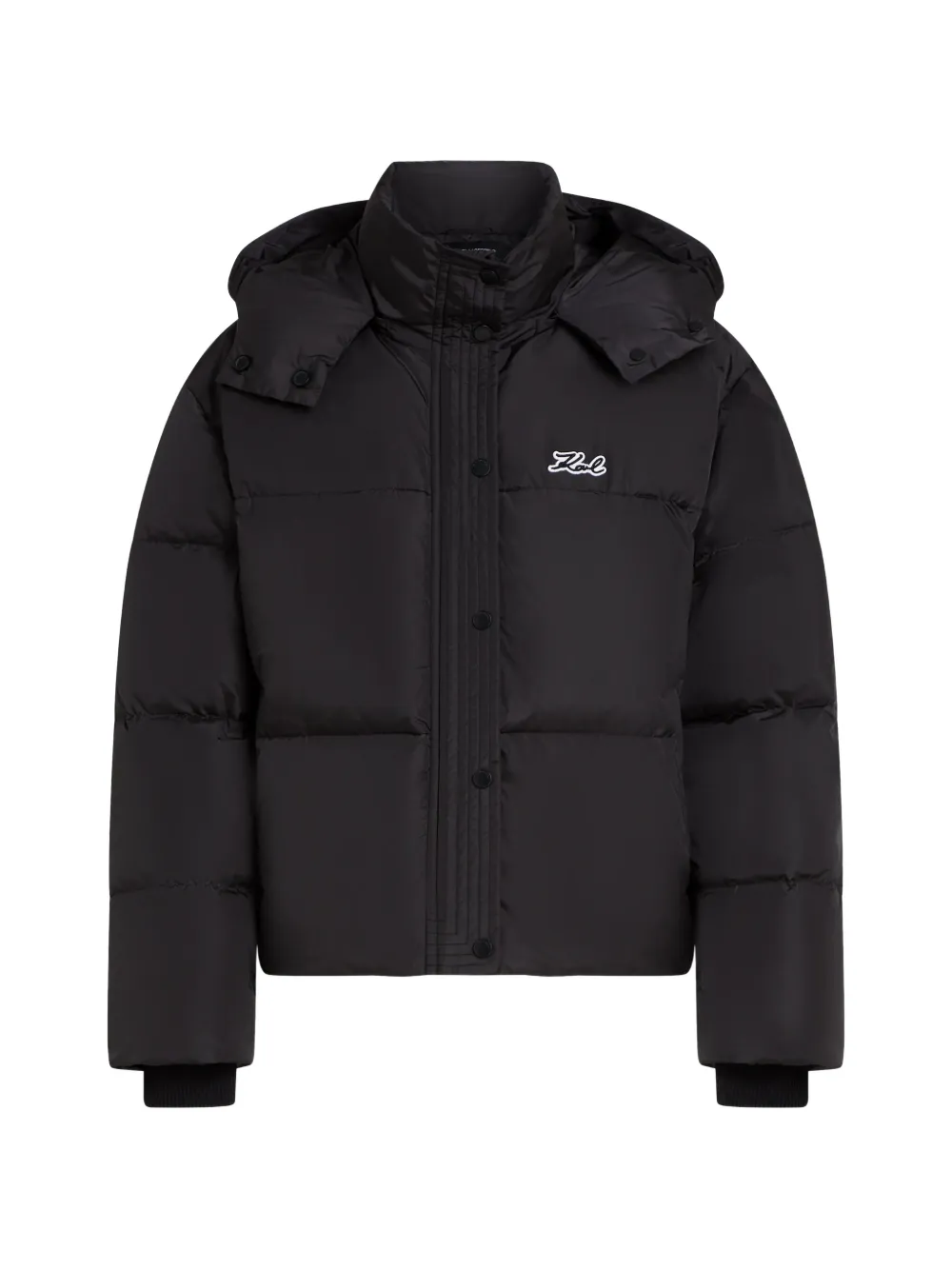 Karl Lagerfeld Daunenjacke mit Kapuze - Schwarz