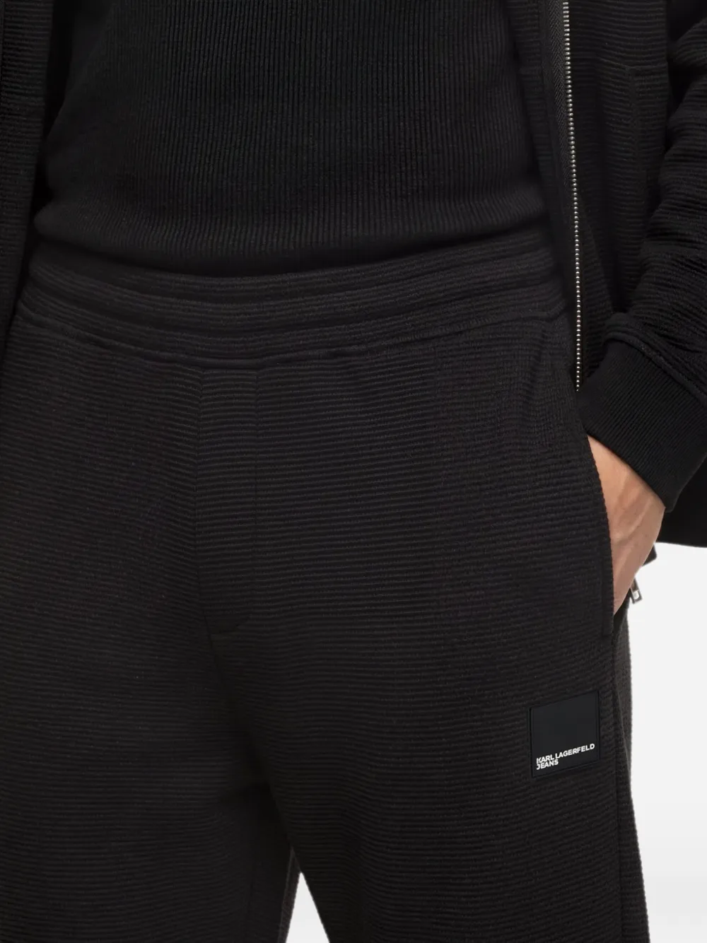 Karl Lagerfeld Jeans Gebreide trainingsbroek Zwart