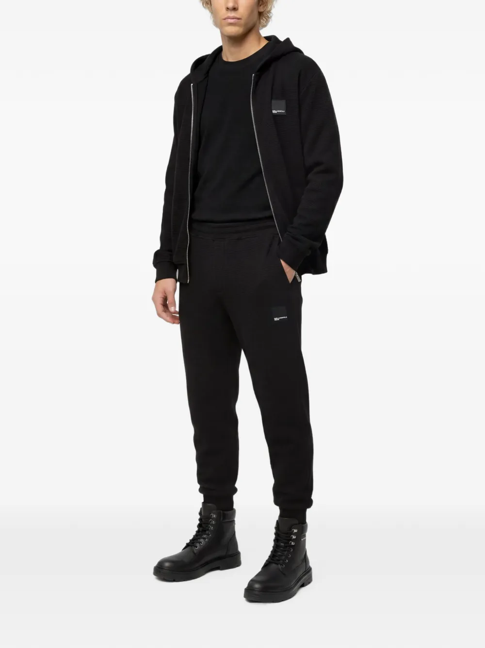 Karl Lagerfeld Jeans Gebreide trainingsbroek Zwart