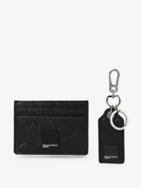 Karl Lagerfeld Jeans box logo card holder & keychain gift set