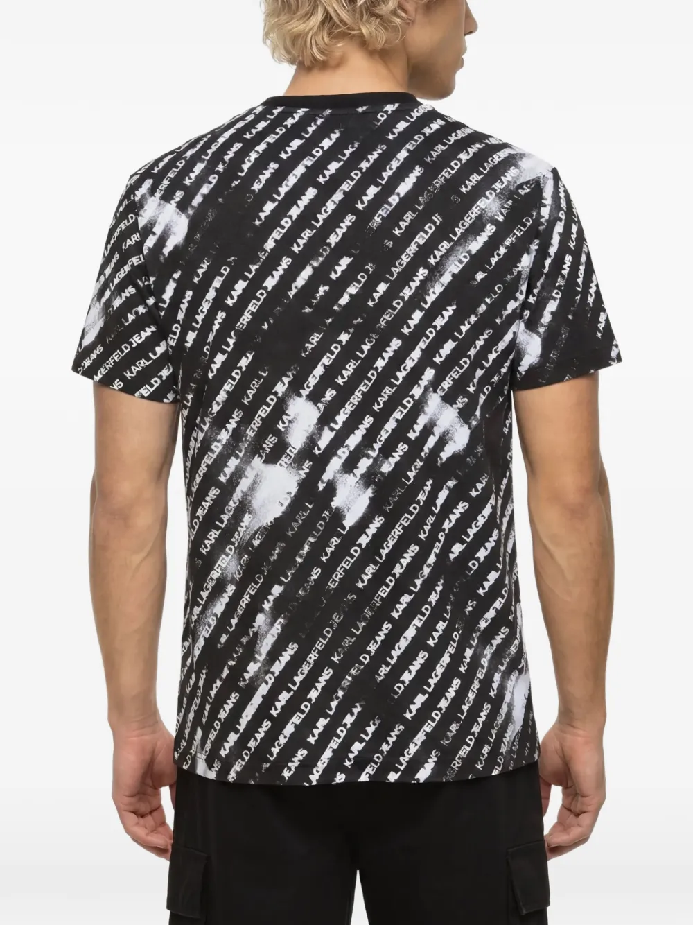 Karl Lagerfeld Jeans T-shirt met logoprint Zwart