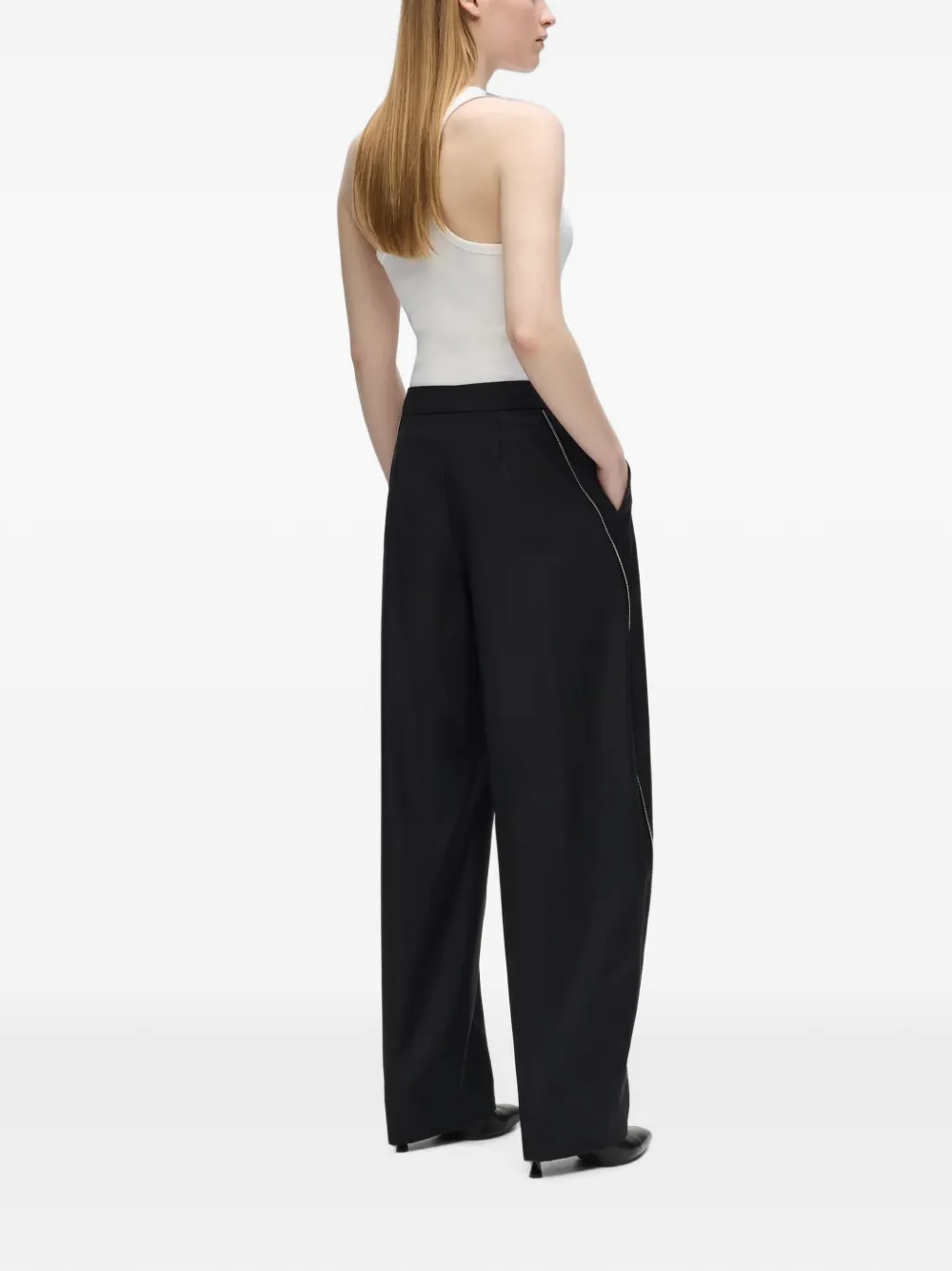 Karl Lagerfeld Broek met barrelpijpen Zwart